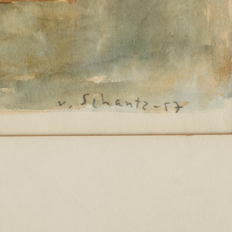 PHILIP VON SCHANTZ, akvarell, signerad och daterad -57.