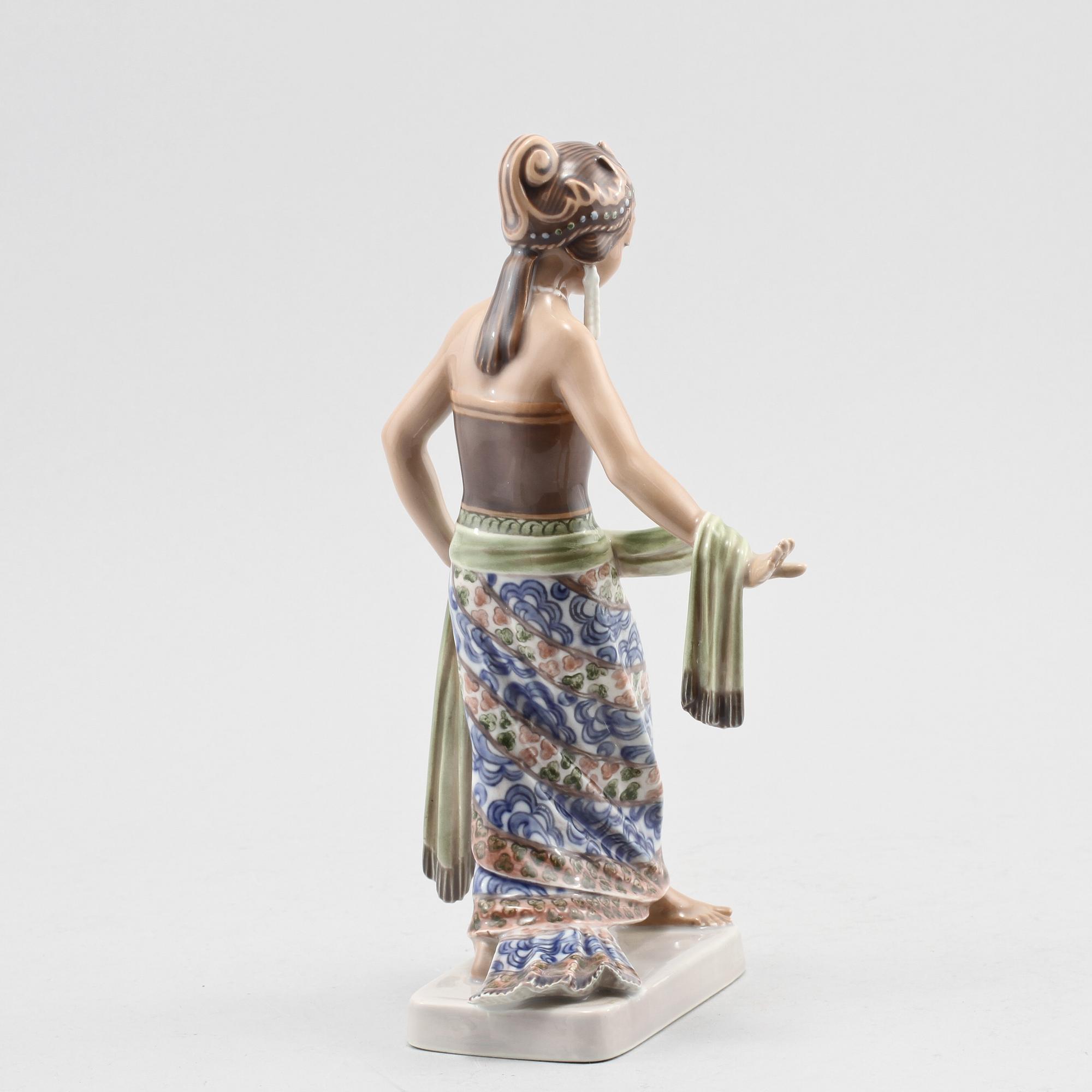 FIGURIN, porslin, Dahl Jensen, Danmark, omkring 1900-talets mitt.
