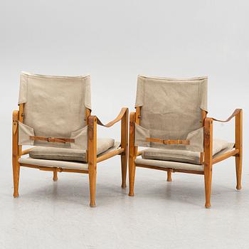 Kaare Klint, a pair of "Safari Chair", second half of the 20th Century.