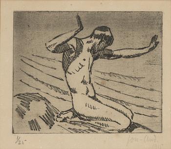 John Jon-And, etching, 1915, signed 1/25.