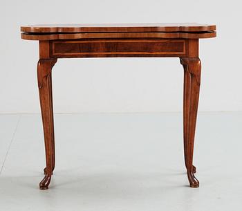 605. A Swedish Rococo 18th Century card table.