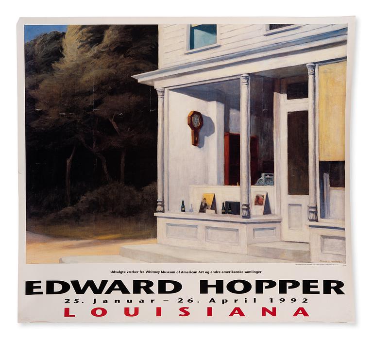 Exhibition poster, Edward Hopper, Louisiana, Danmark, Januari 25 - April 26 1992.