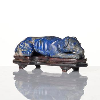 Skulptur, lapis lazuli. Qingdynastin, 1700/1800-tal.