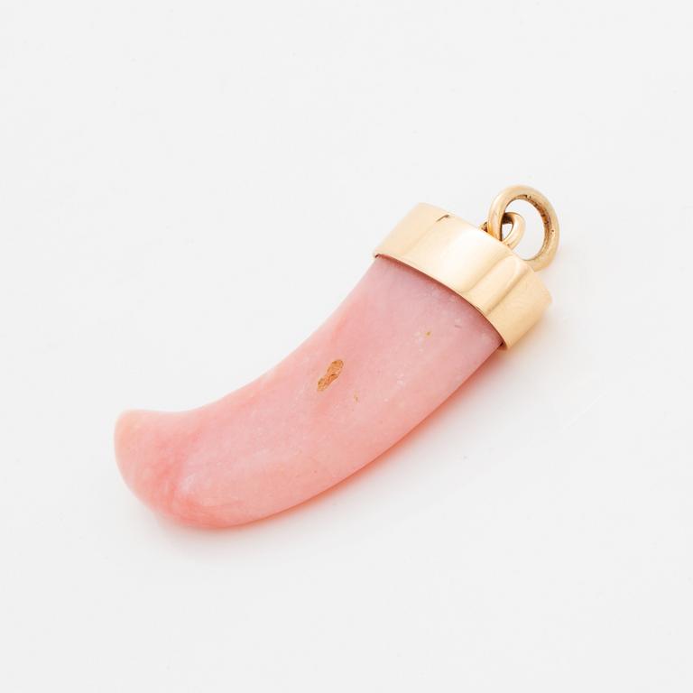 Ebba Brahe Jewellery, charm, pink opal and 18K gold.