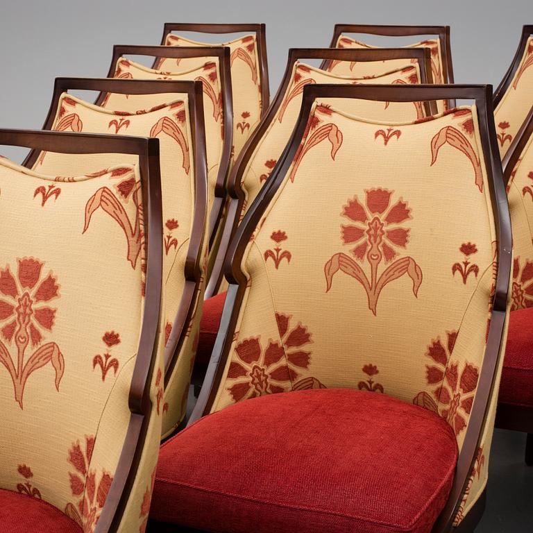MATSALSGRUPP, 13 delar, Baker Furniture, 1900-tal.