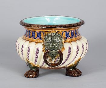 JARDINIERE, majolika, Rörstrand 1800-talets slut.