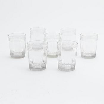 A set of seven Swedish Empire water glasses, first part of the 19th Century.