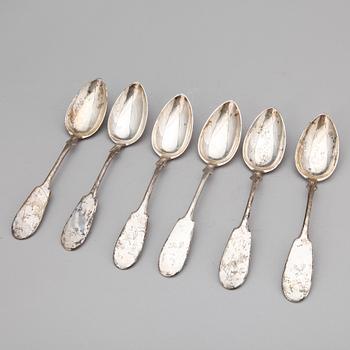 SKEDAR, 6 st, silver Finland, 1900-talets första hälft. Vikt ca 312 gram.