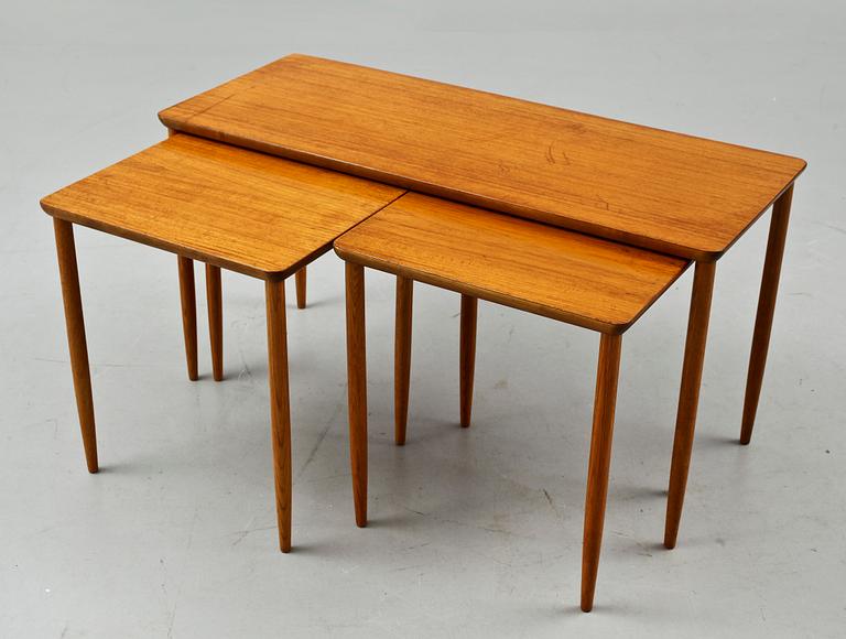 SATSBORD, 3 st, 1950/60-tal.