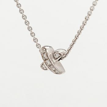 Tiffany & Co, kaulakoru "Cross Stitch", 18K valkokultaa ja timantteja.