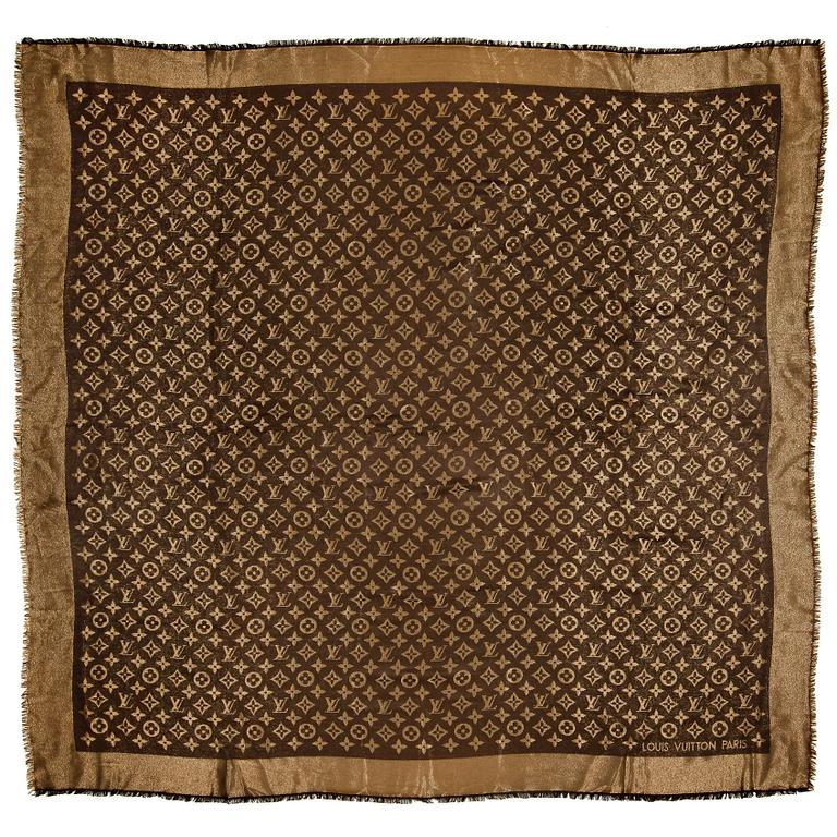 LOUIS VUITTON, wool and silk shawl.