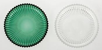 SERVISDELAR, glas, 43 st, "Reffla", Arthur Percy, Gullaskruf, formgiven 1952.