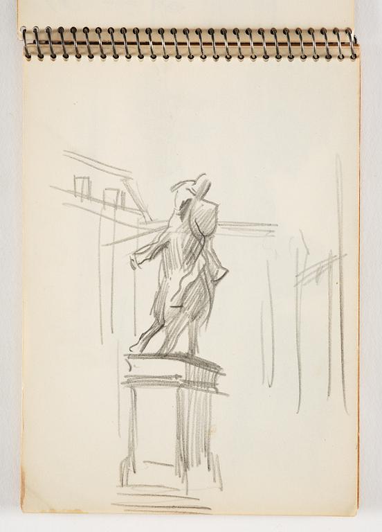 Lotte Laserstein, 4 skissböcker med blyertsteckningar.