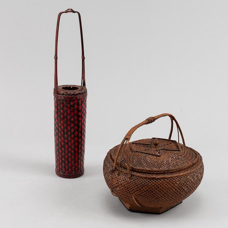 Two Japanese baskets, early 20th Century.