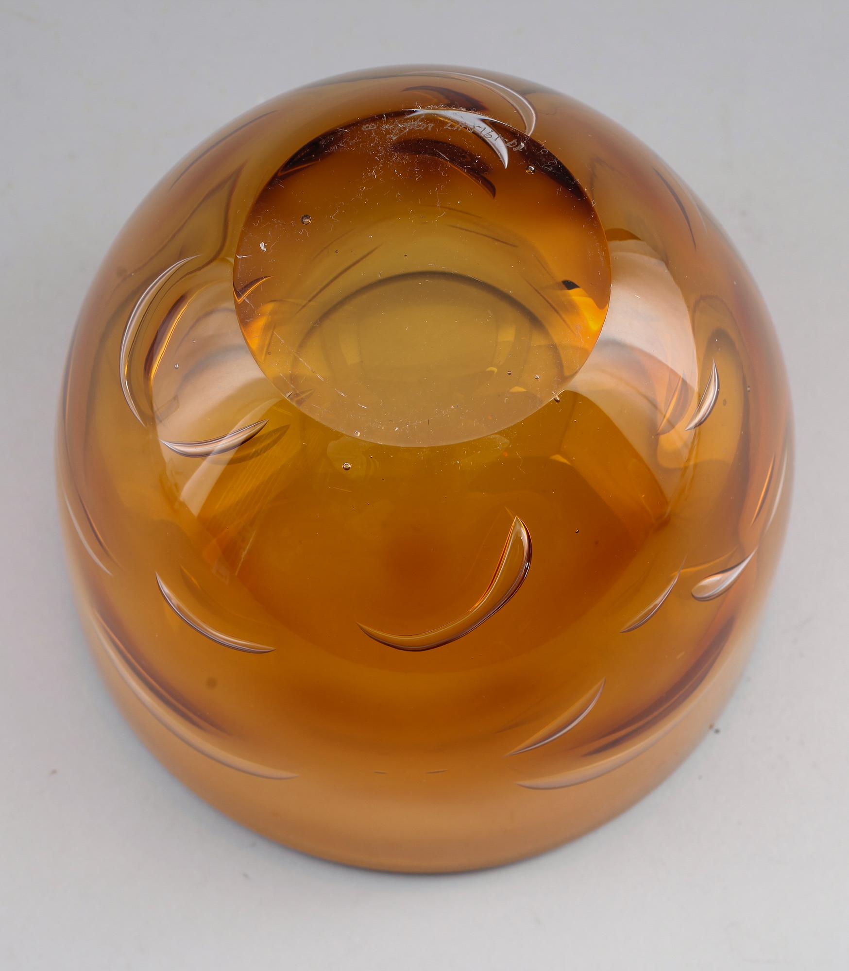 SKÅL, glas, Lars Hellsten, Orrefors.
