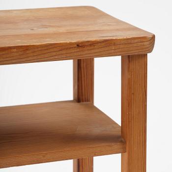 Axel Einar Hjorth, a stained pine "Värmdö" side table, Nordiska Kompaniet, 1930s.