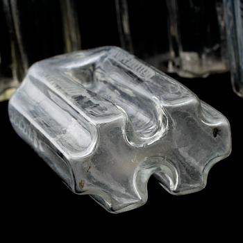 KARAFFER, 6 st, glas, 1800-tal.