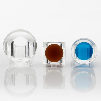 Siv Lagerström, three rings, acrylic plastic, 1970s.