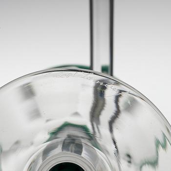 VITVINSGLAS, 12 stycken. Val Saint Lambert, Belgien, 1950-tal.