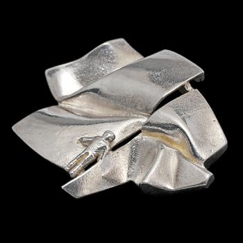 BROSCH, sterlingsilver, "Stranger on Lo", Björn Weckström, Lapponia, Finland, 1970-tal. Vikt 17 g.