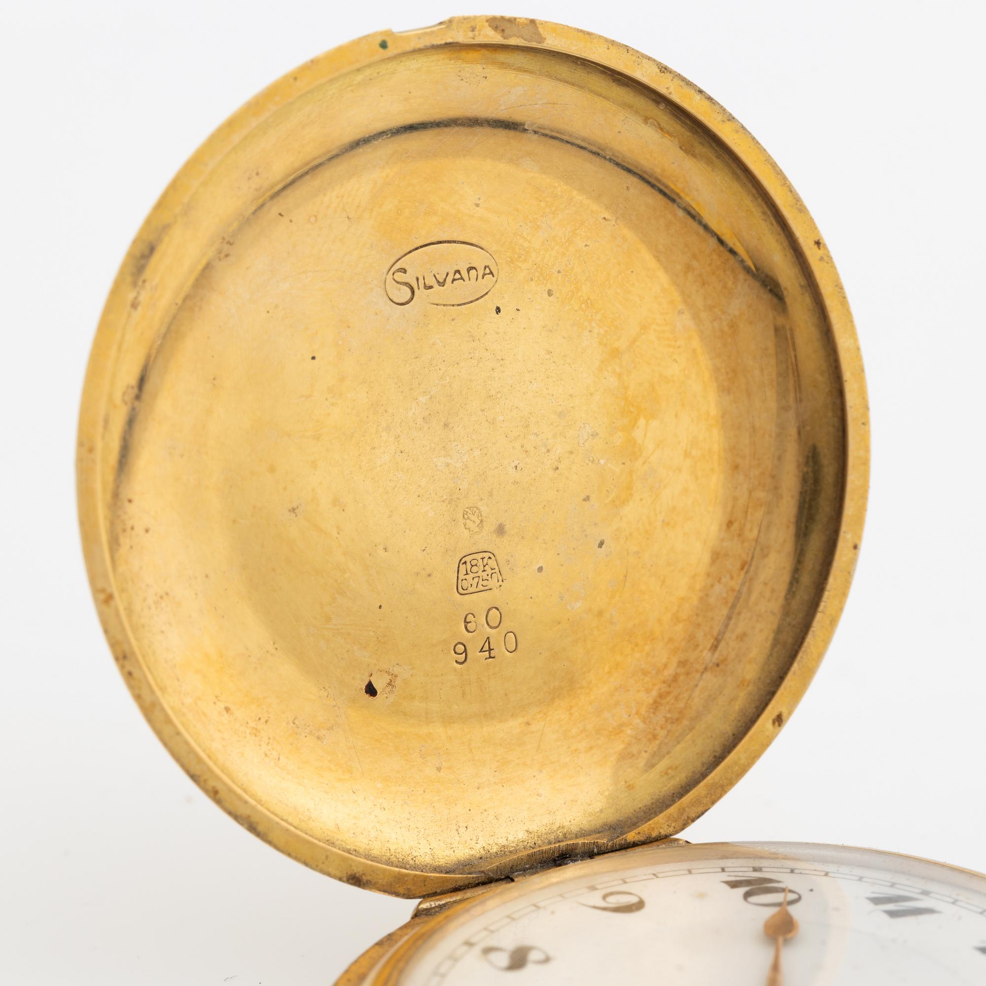 Pocket watch, hunter, 51 mm.