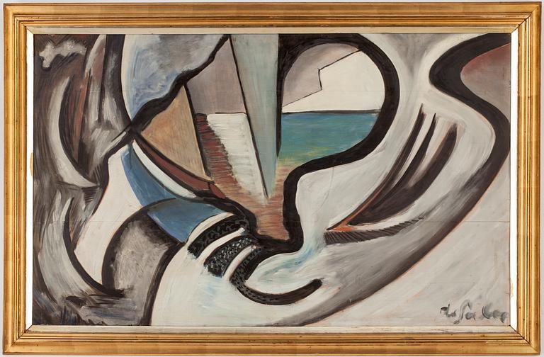 EUGÉNE DE SALA, olja på pannå, signerad.