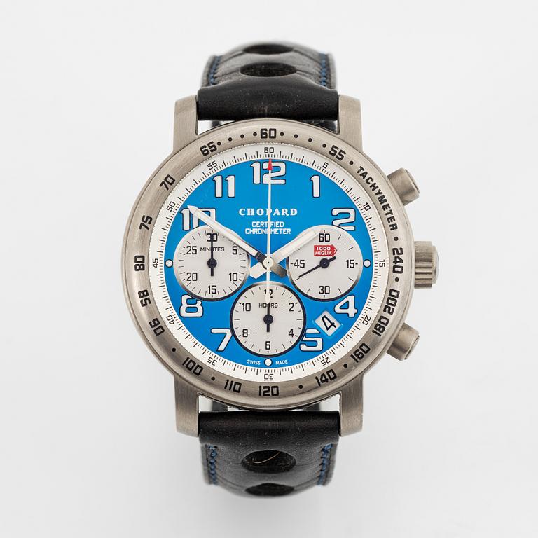 Chopard, Mille Miglia, "Vintage Blue", chronograph, wristwatch, 40 mm.