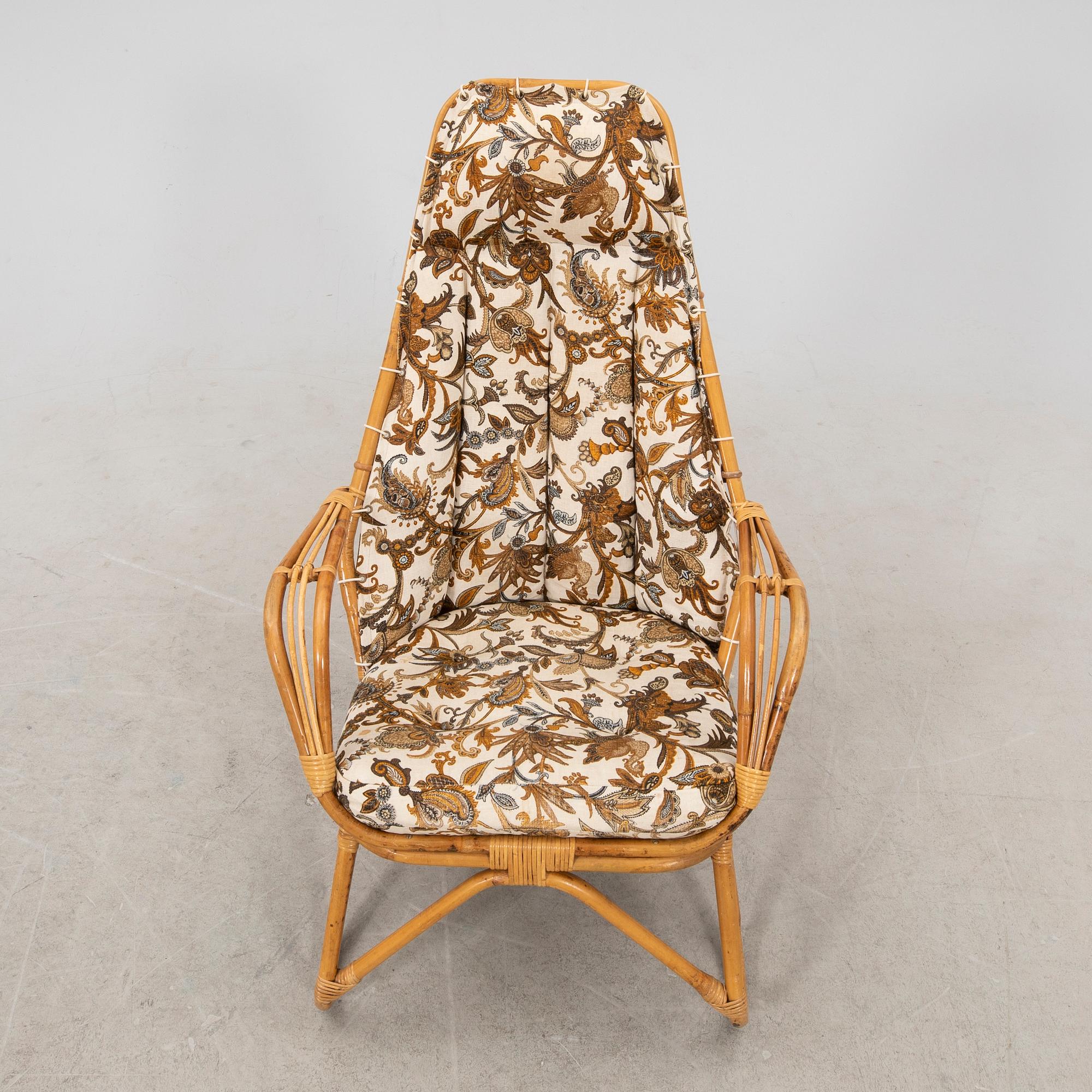 A rattan armchair from the sencond half of the 20th century.