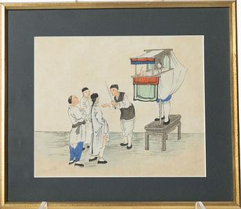 Unidentifed artist, 37 watercolours, China, 20th century.