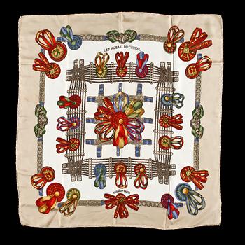 A silk scarf by Hermès, "Les rubans du cheval".