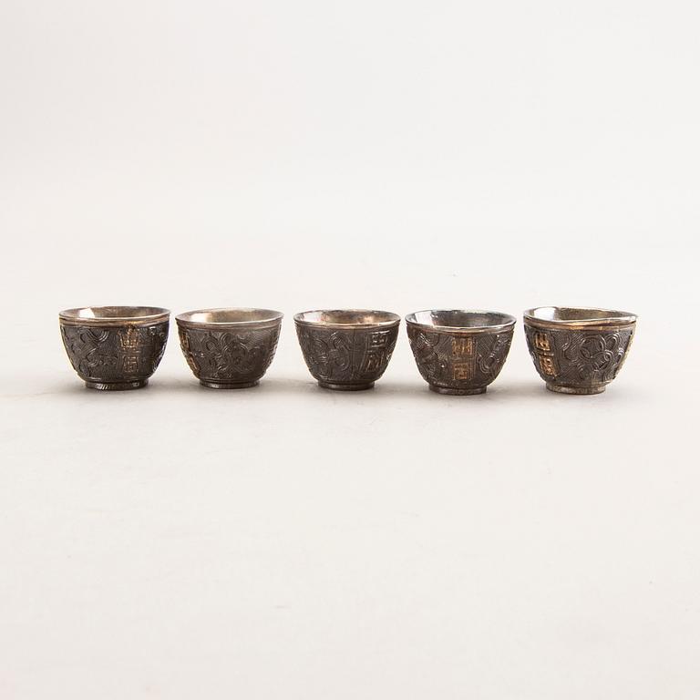 Cup, 5 pcs China, early 20th century.