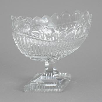 UPPSATSSKÅL, glas, sannolikt England/Irland, omkr år 1900.