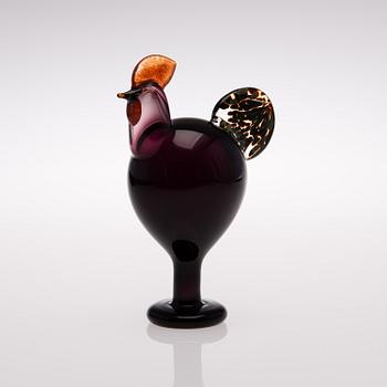 a glass bird, signed O. Toikka Nuutajärvi, 1998.