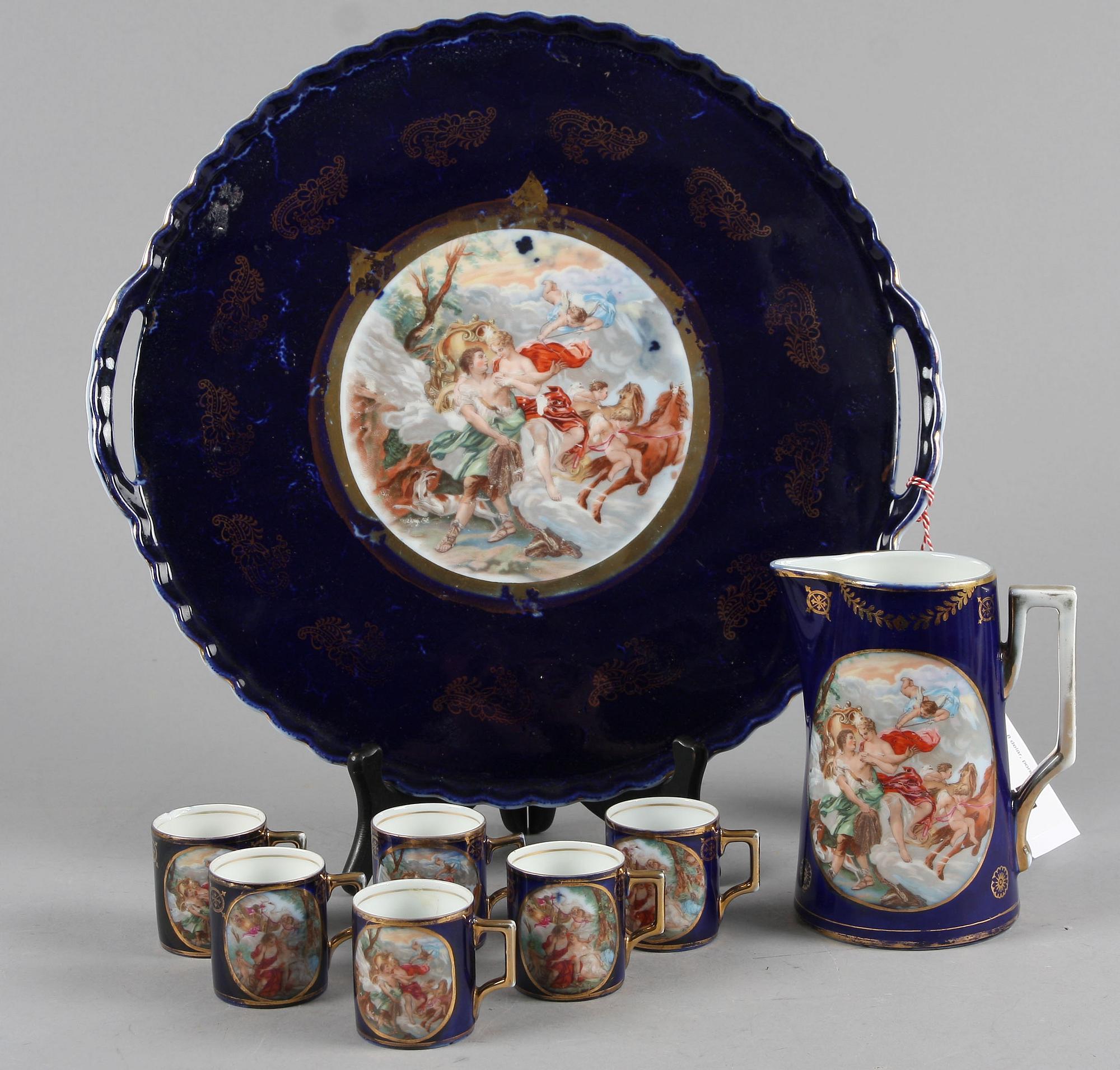 TETE A TETE, 8 delar, porslin, Wien, 1900-tal.