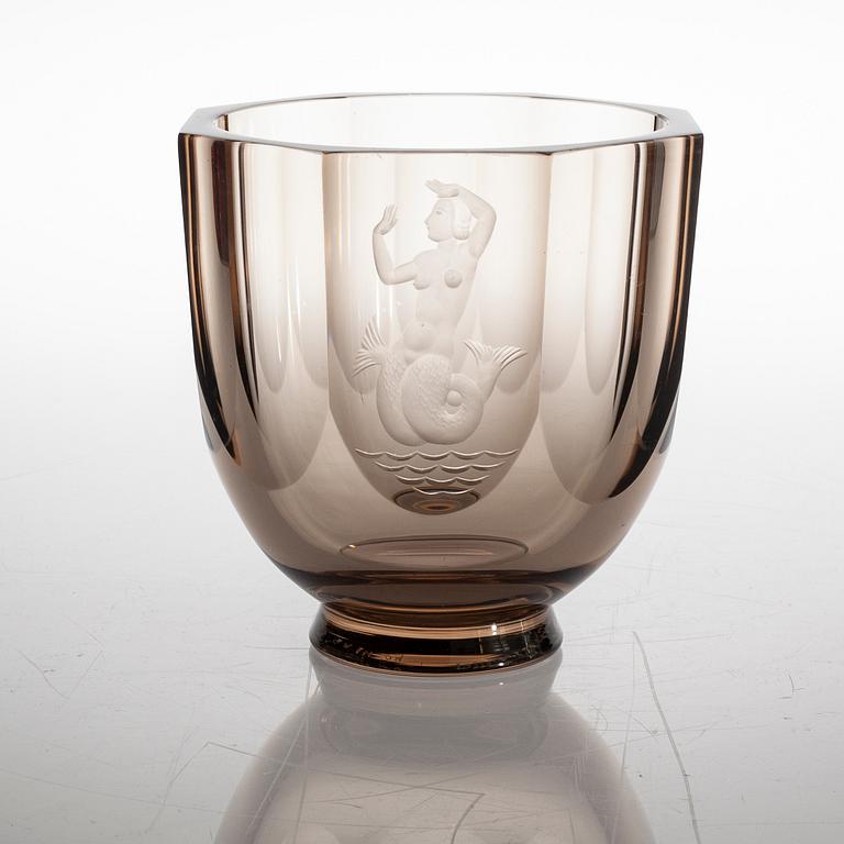 A vase by Simon Gate for Orrefors, signed and dated 1939 and numbered 1438A5.