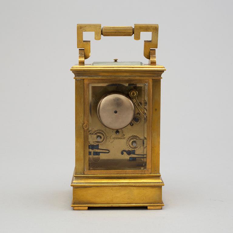 A French travel clock, second half of the 19th century.