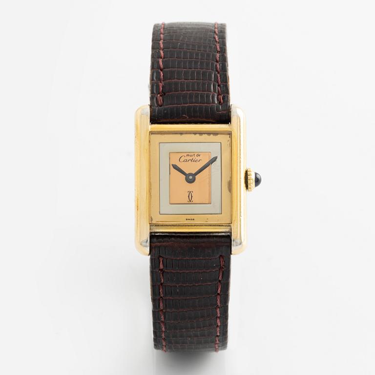 must de CARTIER, Tank, armbandsur, 20,5 x 20,5 (28) mm.