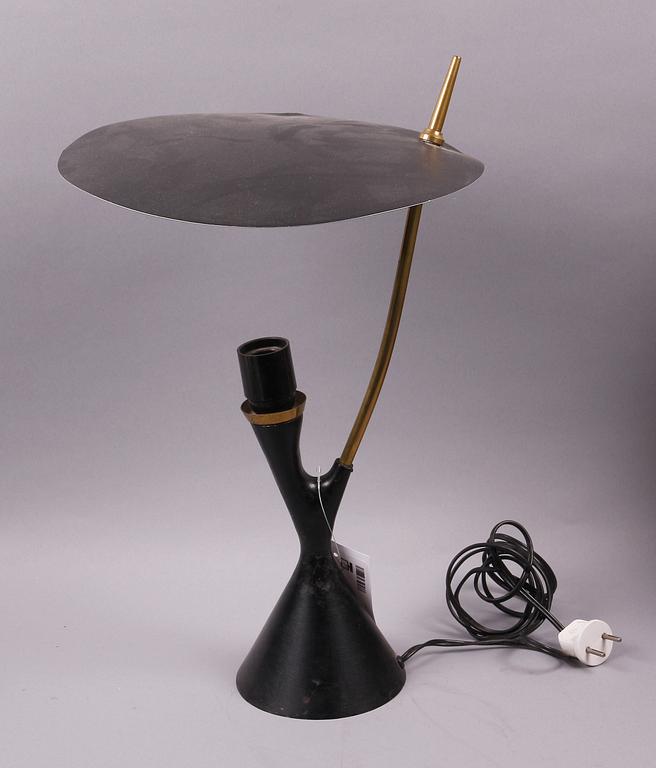 BORDSLAMPA, metall, 1960/70-tal.