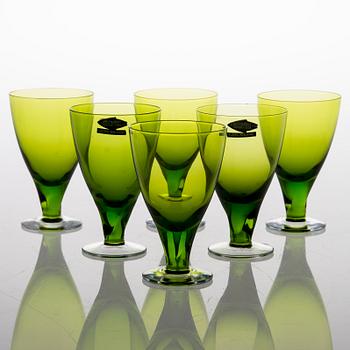 A 34-piece 'GN 46' glassware set for Nuutajärvi Notsjö, Finland. In production 1949-1969.