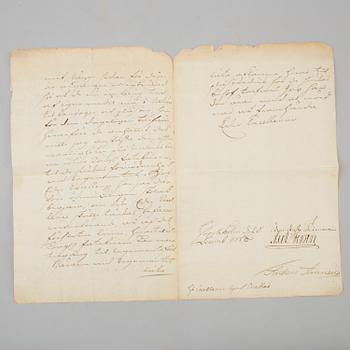 LETTER / MANUSCRIPTS, 7 st, members of the family von Fersen.