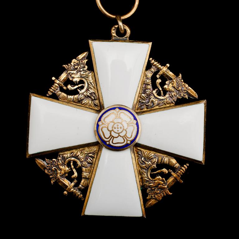 MEDALJ, förgyllt silver, Vita Rosen, Finland. Vikt ca 50 g.