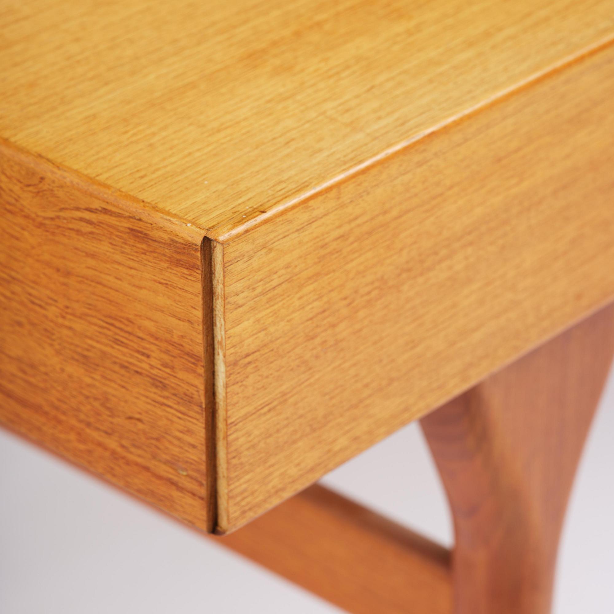 Nanna Ditzel, a teak desk model "93-4", Søren Willadsens Møbelfabrik, Denmark, 1950s.