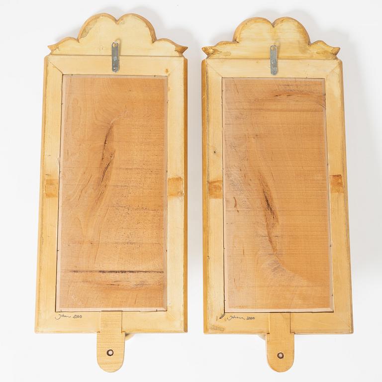 Mirror sconces, a pair, Gustavian style, 2000.