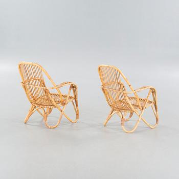 FÅTÖLJER, ett par, 1900-talets tredje kvartal.