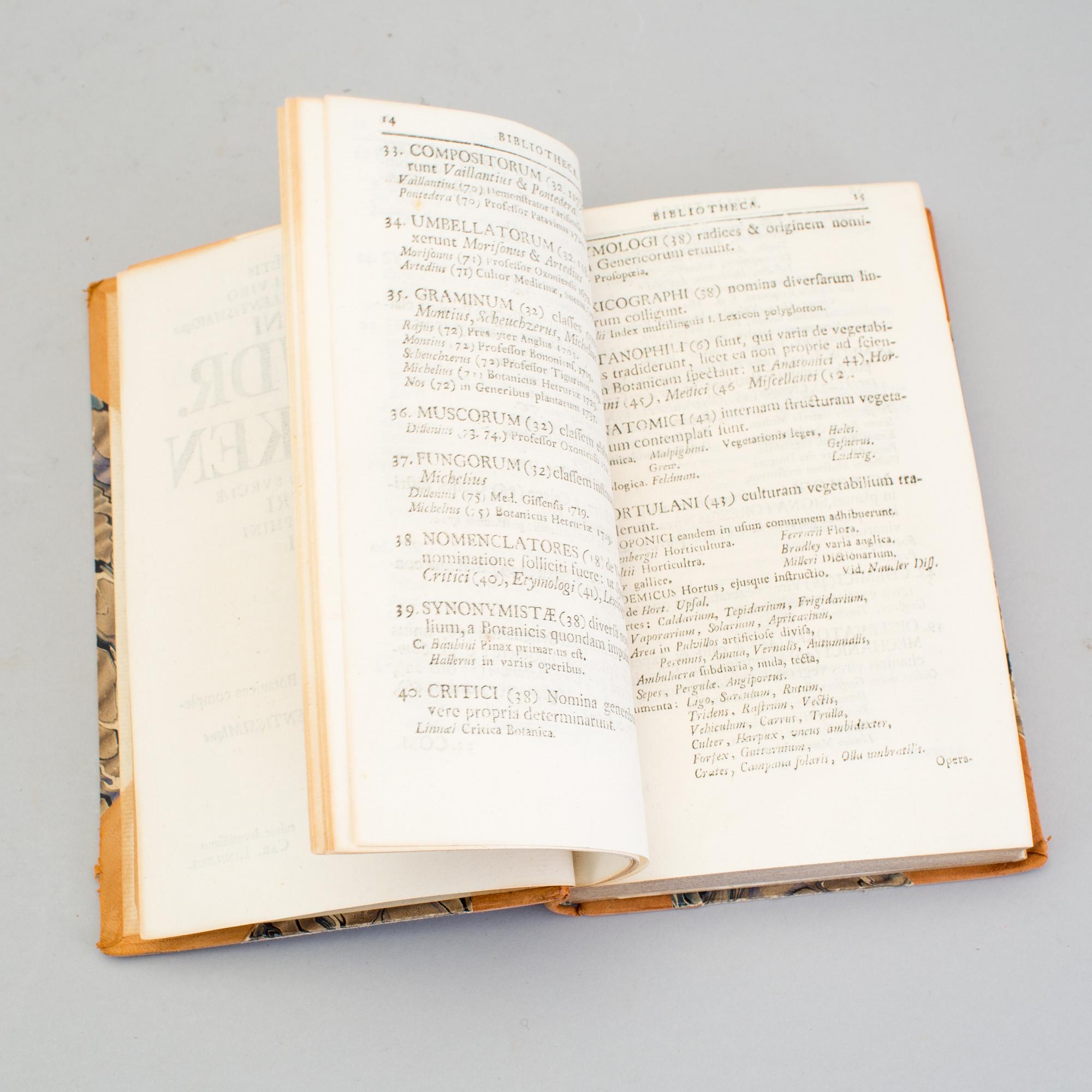 BOOK, 'Philosophia Botanica' by Carl Linnaeus, Gottfried Kiesewetter, Stockholm 1751.