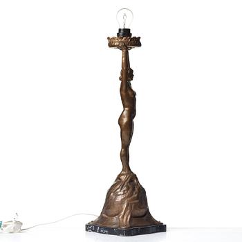 Gerda Sprinchorn, bordslampa, "Solen", Herman Bergmans Gjuteri, Stockholm, jugend.