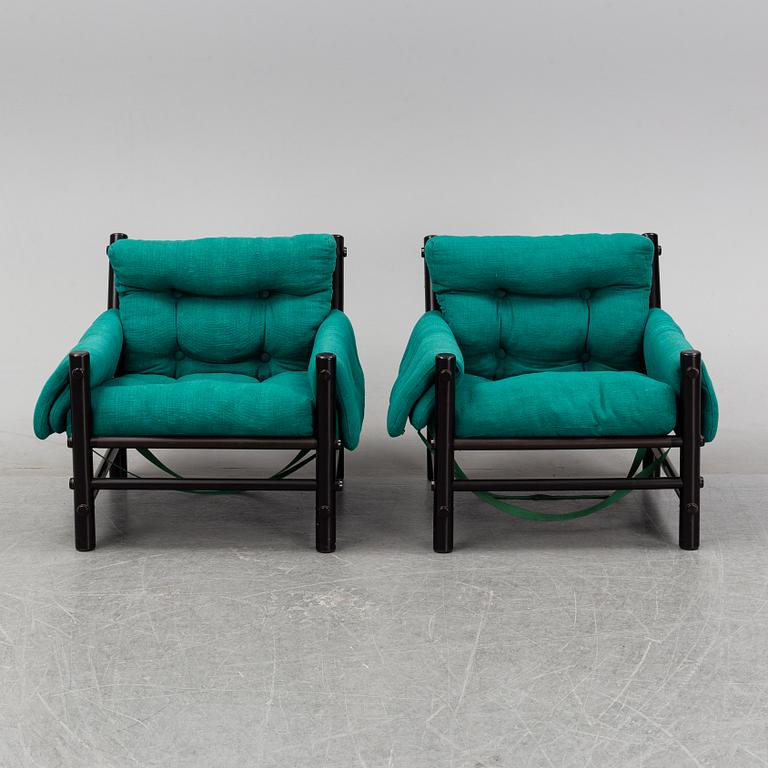 Sylve Stenqvist, a pair of 'Gille' armchairs, Artex Torgner, 1970's.