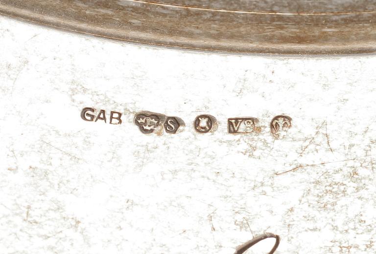 TALLRIK, silver, GAB, Stockholm 1947. Vikt ca 322 g.