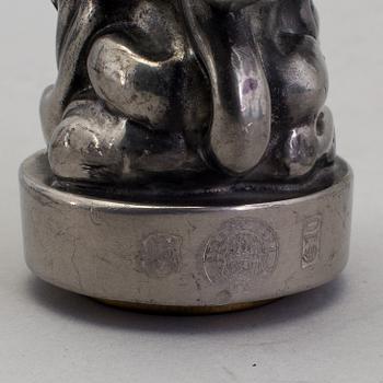 ANNA PETRUS, seal stamp with a brass stamp, pewter and brass, Svenskt Tenn, 1981 (year mark blurred).