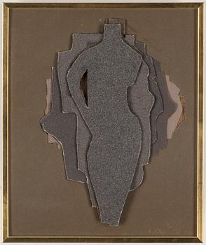 ARNE JONES, collage, signed.